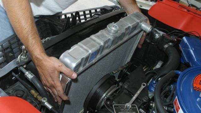 Radiator repair in progress at Somerset Radiators workshop in Strand